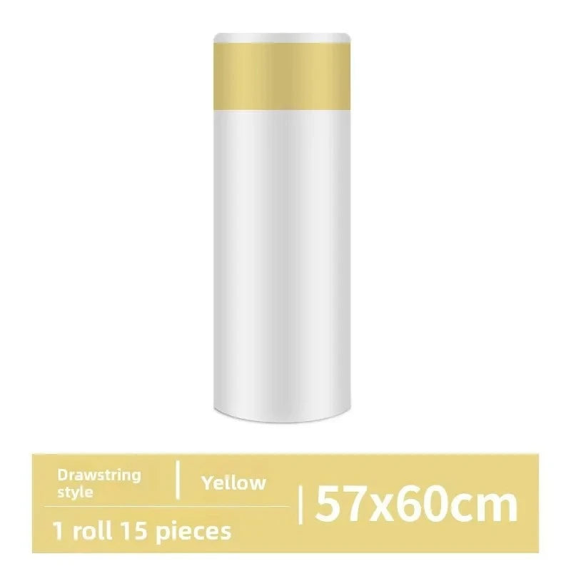 Drawstring Trash Bags Thickened Disposable Kitchen Garbage Can Liners with Handle for Home Office