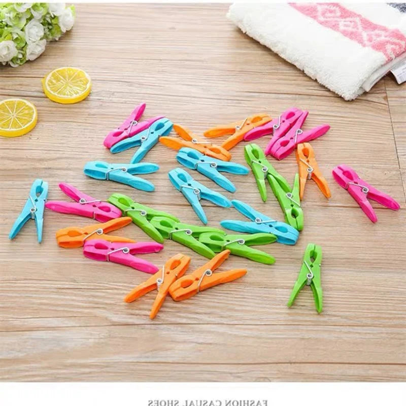48Pcs Clothes Pegs Socks Underwear Clips Washing Line Strong Grip Windproof Laundry Pins Household Food Clip Plastic Clothespins