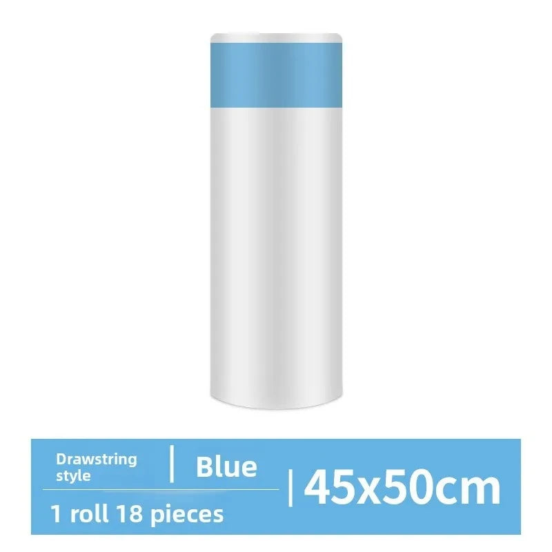 Drawstring Trash Bags Thickened Disposable Kitchen Garbage Can Liners with Handle for Home Office