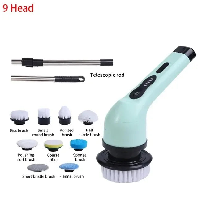 Multifunctional Electric Cleaning Brush Electric Cordless Spin Scrubber Toilet Mops Cleaning Tool For Kitchen/Bathroom